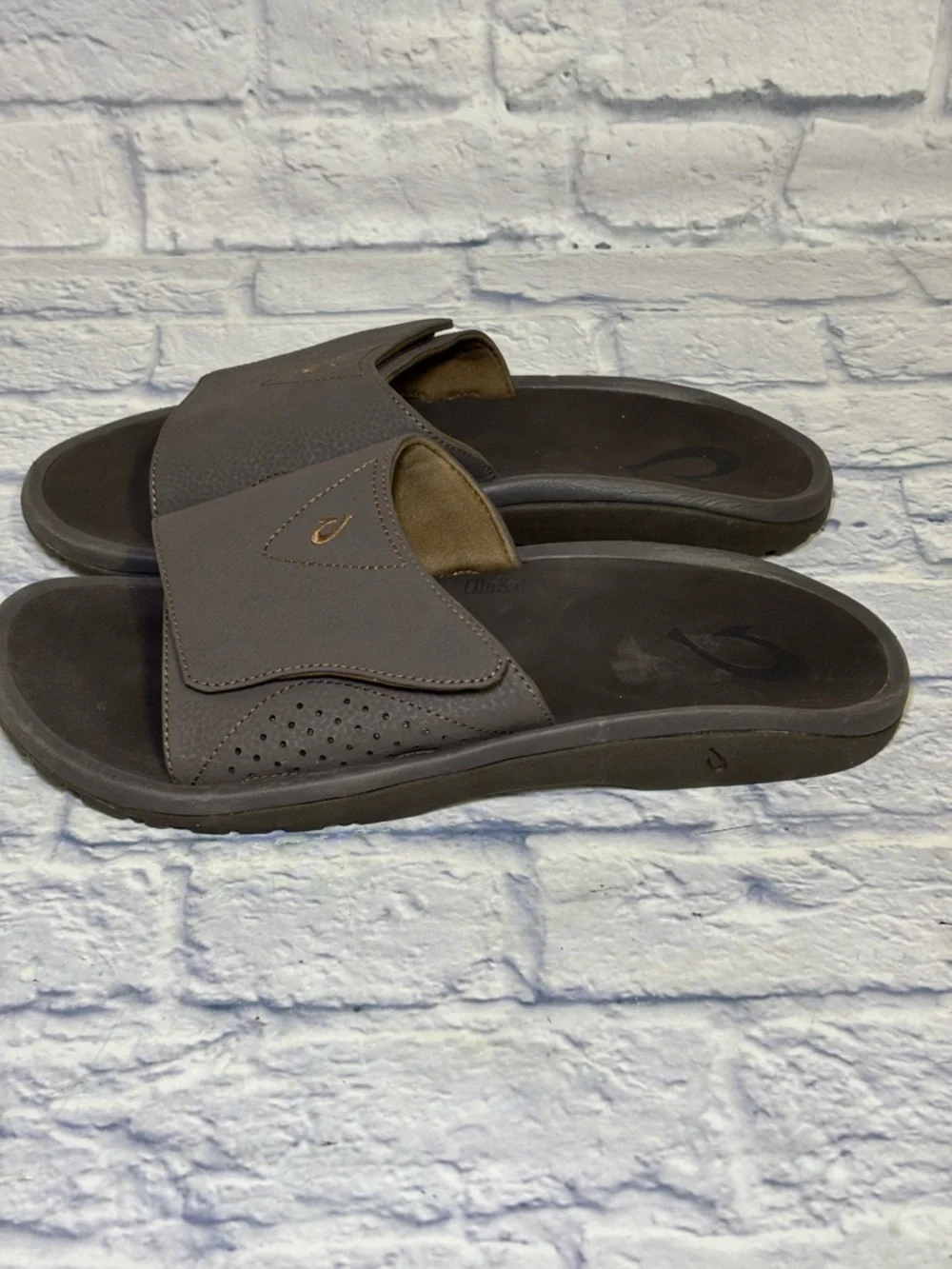 Olukai Nalu Men's Slide Sandals 10332-4848 Dk Java Size 12M